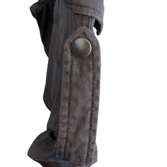 Mudd Gray Twill Jacket Women's XL Utility Military Style Full Zip‎ Lightweight - Picture 9 of 11